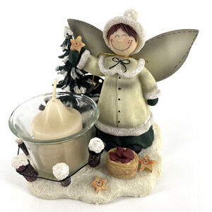 CRAZY MOUNTAIN Angel Fairy Candle Holder Tree Star Hearts Wings Adorable